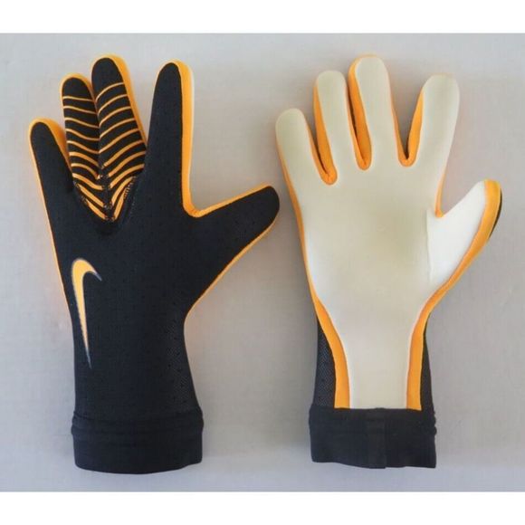 Nike CW5809 010 Unisex Sz 7 Black/Orange Mercurial Touch Elite Goalkeeper Gloves - Picture 3 of 3